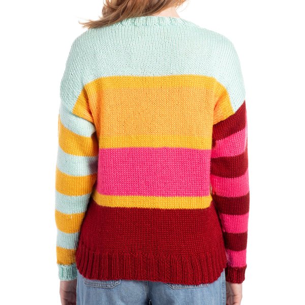 Caron Simply Soft Candy Bands Sweater
