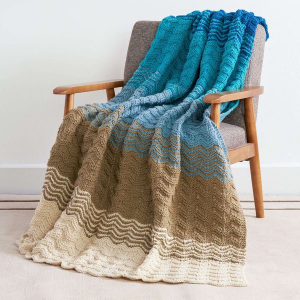 Seaside Sunset Knit Blanket Pattern