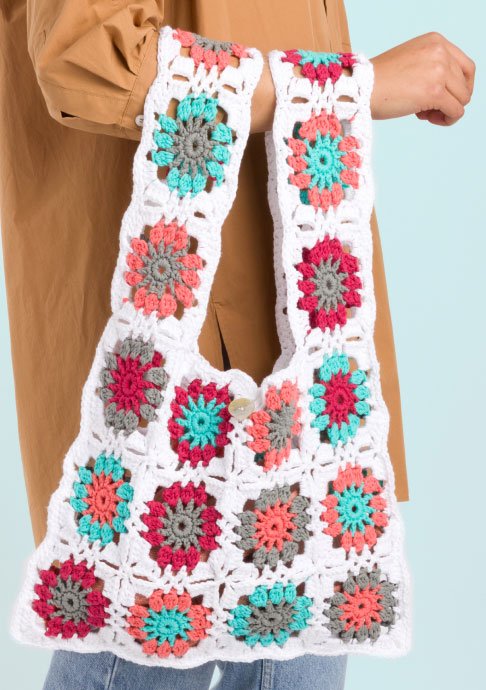 Crochet Radiant Motifs Tote Bag Pattern