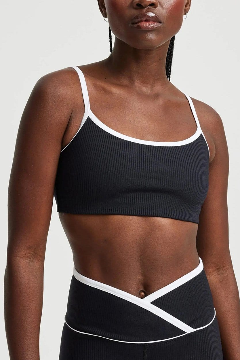 ribbed two tone bralette