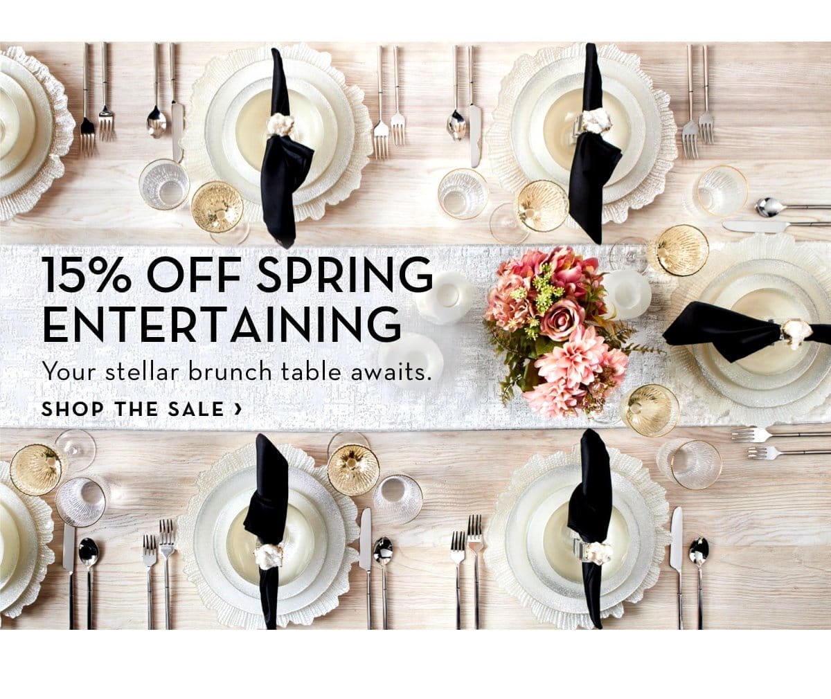 15 percent off spring entertaining