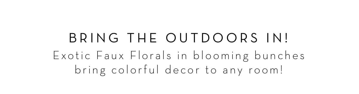 Bring the Outdoors In