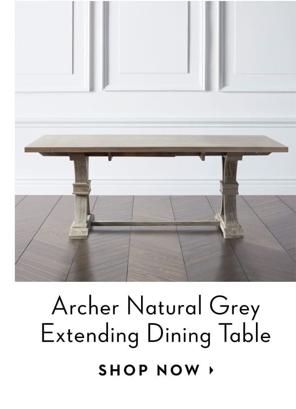 Archer Natural Grey Extending Dining Table