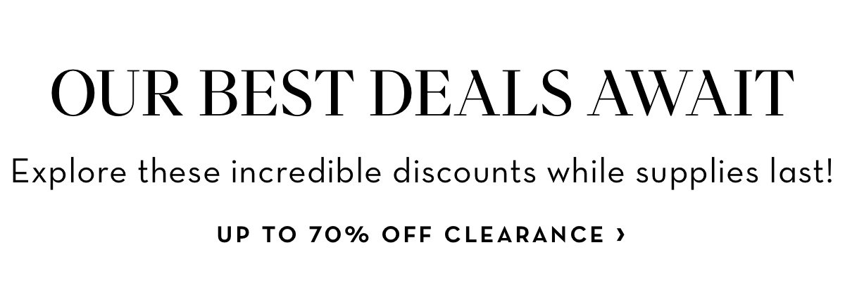 Up to 70 Percent off Clearance