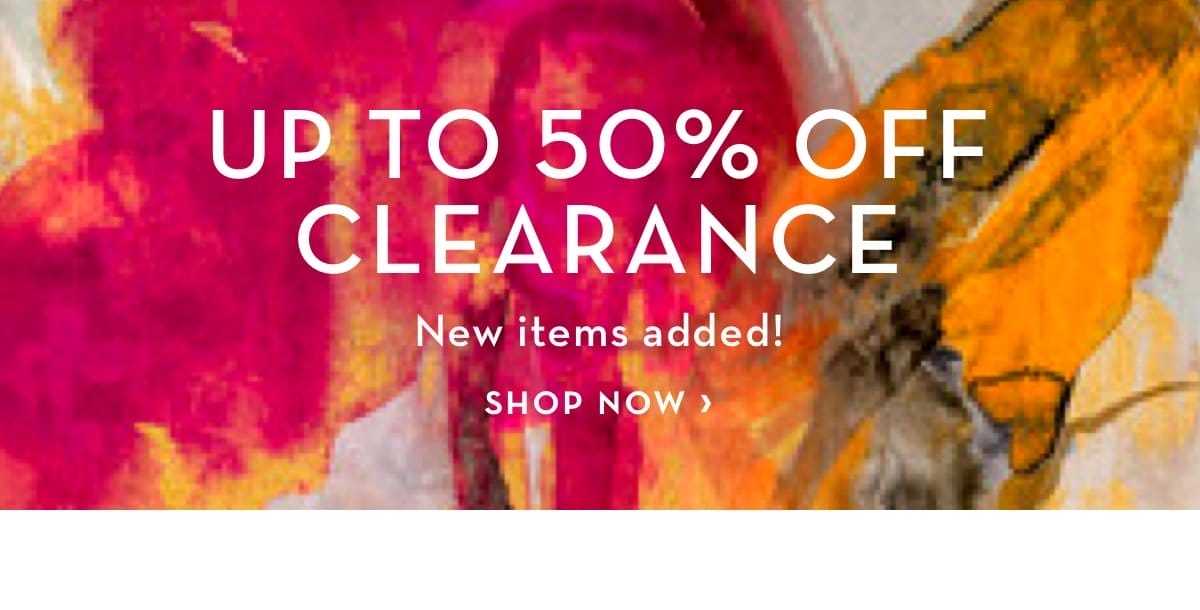 Up To 50 Percent Off Clearance