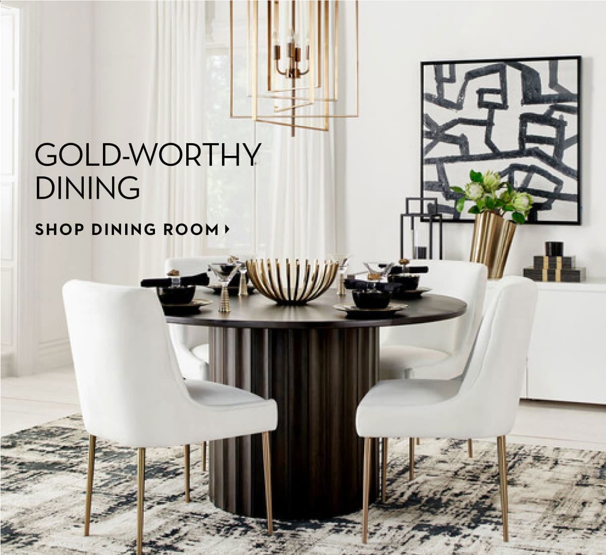 Gold-Worthy Dining. Shop Dining Room.