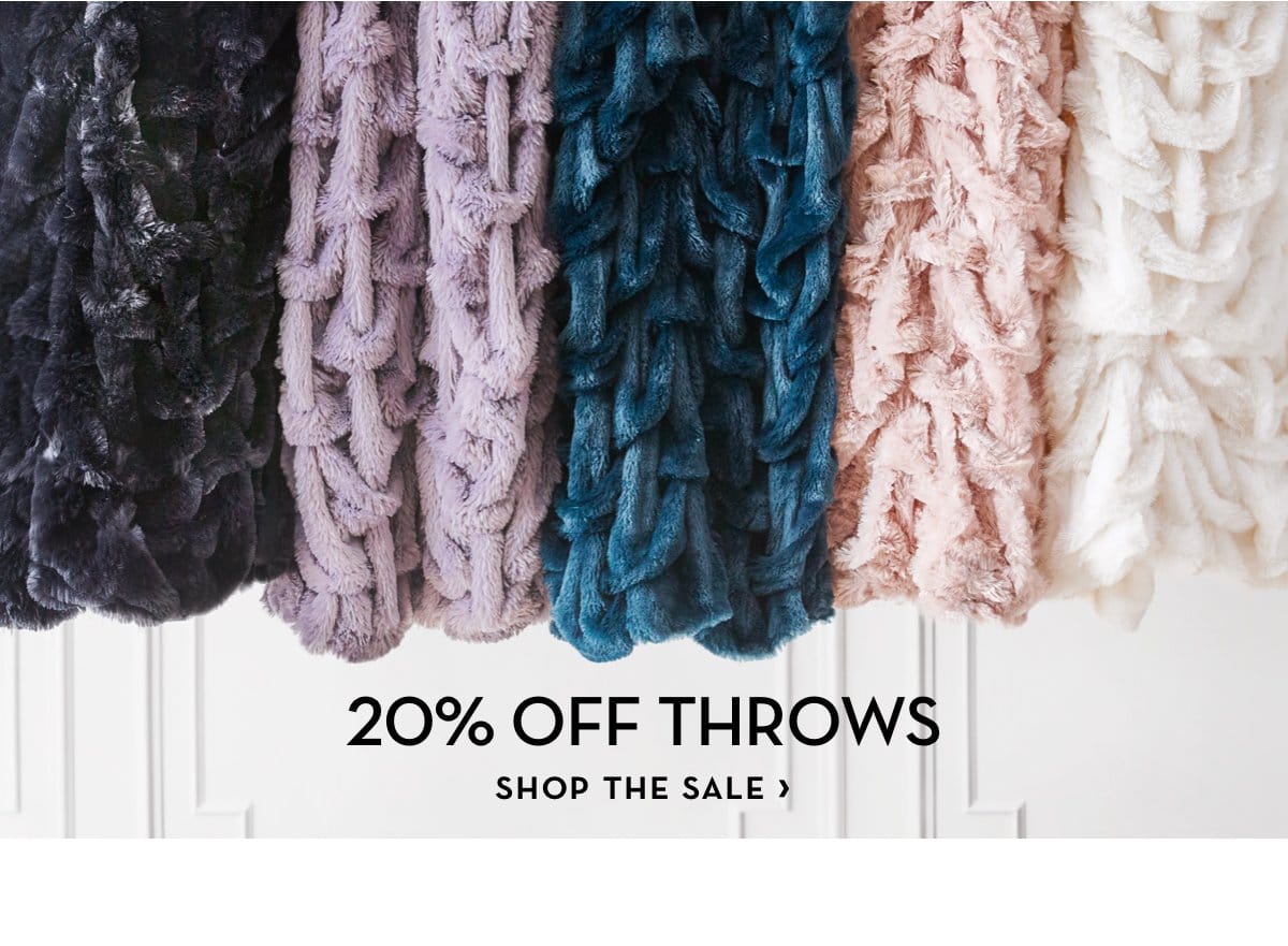 20% off throws