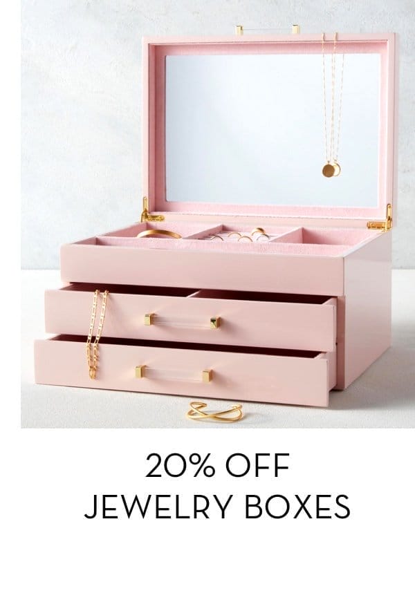 20 Percent off Jewelry Boxes