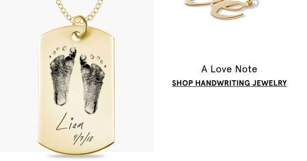 Shop Handwriting Jewelry >