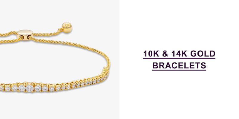 10K & 14K Gold Bracelets >