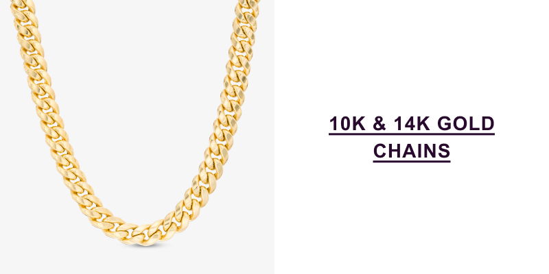 10K & 14K Gold Chains >