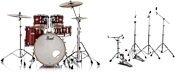 Pearl PMX924BE Maple 4-Piece Drum Shell Kit + HWP830 Hardware Pack