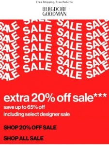 Limited Time: Extra 20% Off Sale