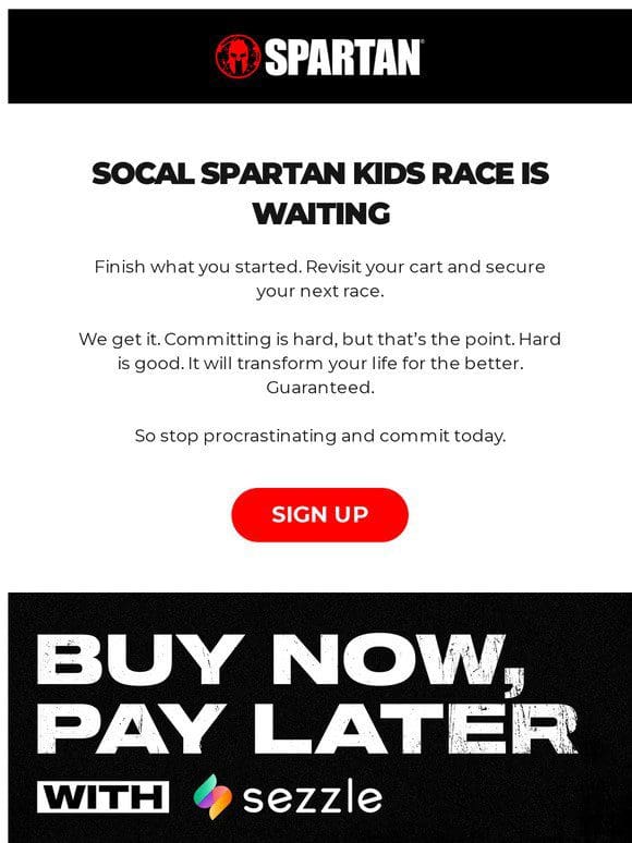 SoCal Spartan Kids Race is waiting