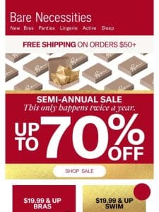It’s Here， Semi-Annual Sale: Up To 70% Off