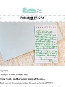 [Fanmail Friday] In a Blink of an Eye I Went from Short Stop to Team Mom