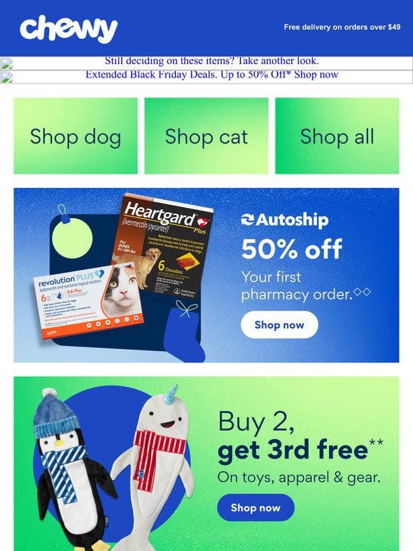 Here’s your deal: up to 50% off pet supplies