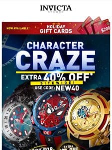 WOW❗ EXTRA 40% OFF EPIC Character Watches❗