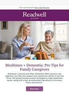 Dementia + Mealtimes: Tips for Making it Easier