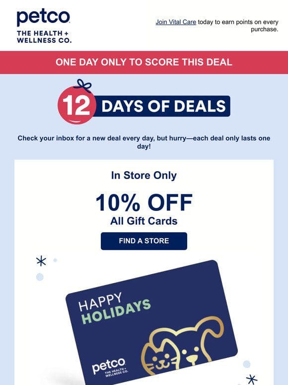 10% OFF gift cards!