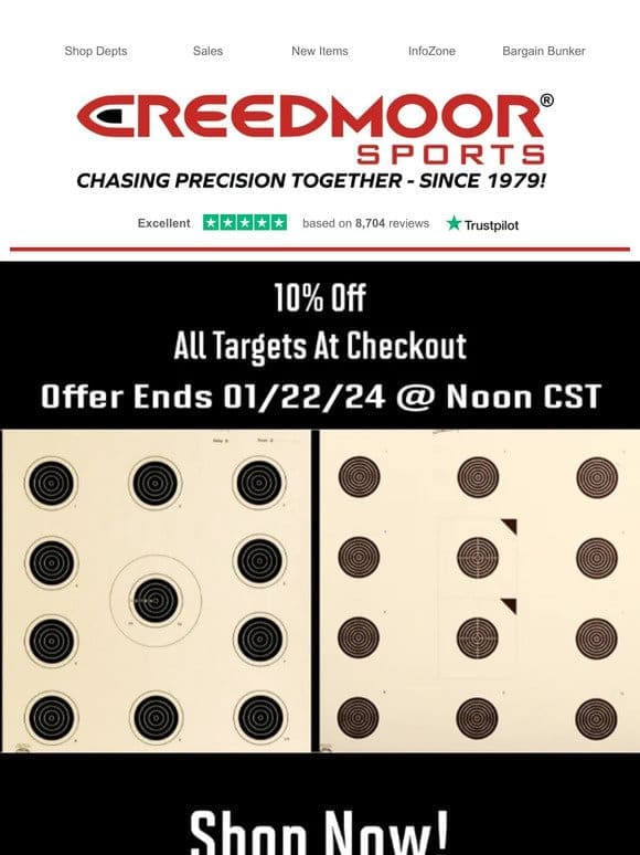 10% Off All Targets!