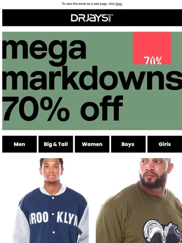 1000s of New Markdowns – up to 70% Off