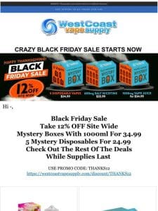 12% Site Wide &   Crazy Black Friday Deals !