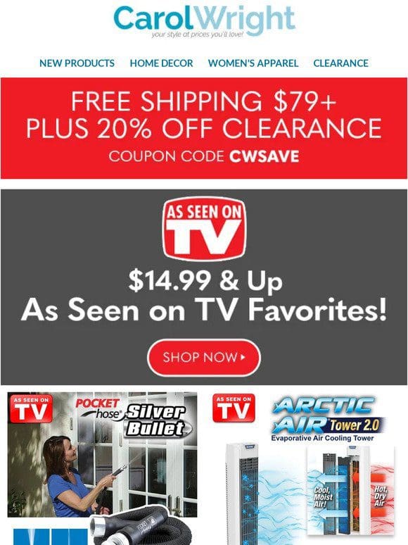 $14.99 & Up As Seen on TV Favorites!