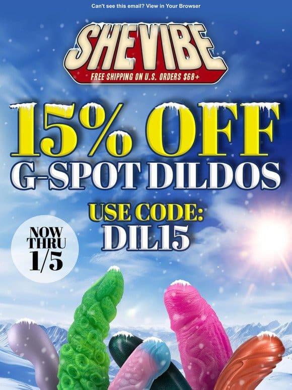 15% OFF G-Spot Dildos   At SheVibe!