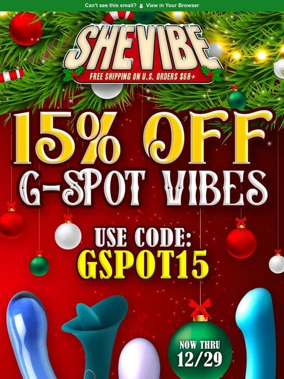 15% Off All G-Spot   Vibrators At SheVibe!