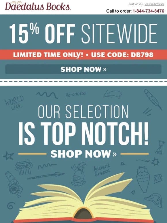 15% Off Sitewide! Special Savings