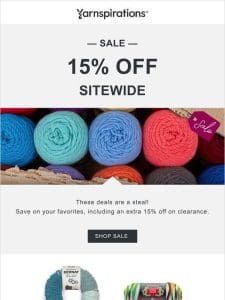 15% off SITEWIDE!