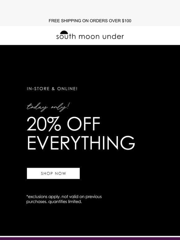 20% Off Everything!