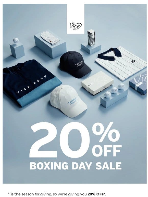20% OFF GOLF GEAR: Boxing Day Sale