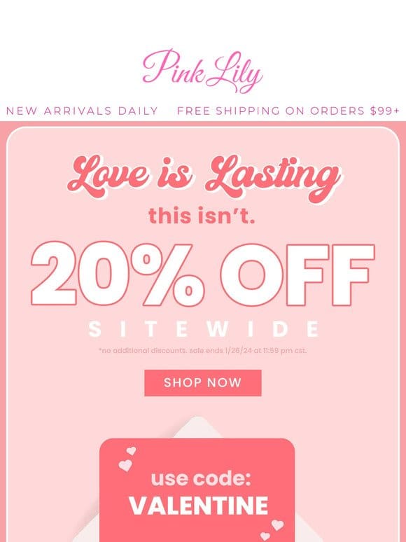 20% OFF SITEWIDE until midnight ⏰