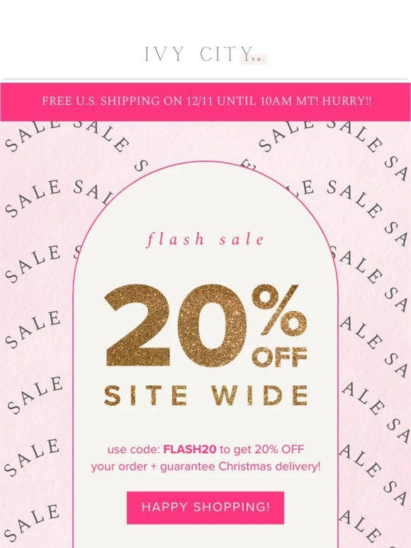 20% OFF SITEWIDE!! ✨