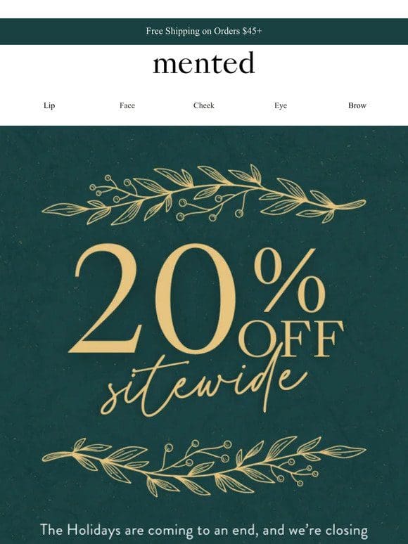 20% Off Sitewide Continues!