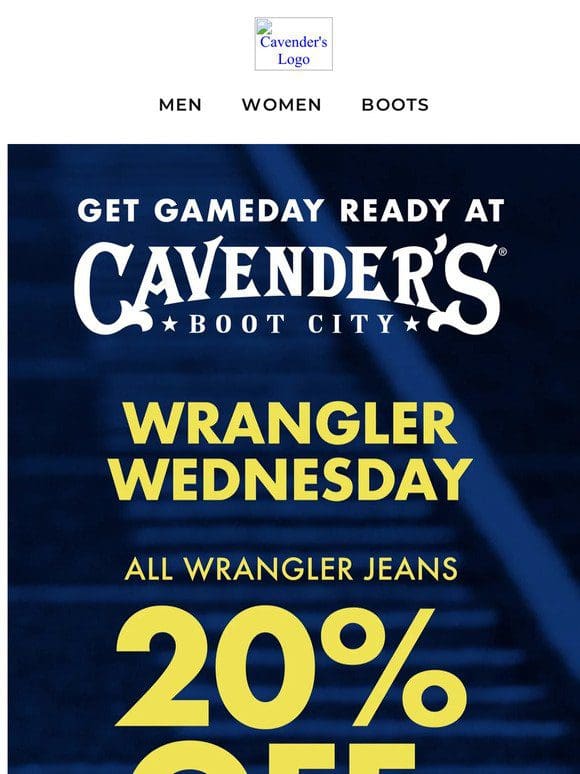 20% Off Wrangler Jeans TODAY