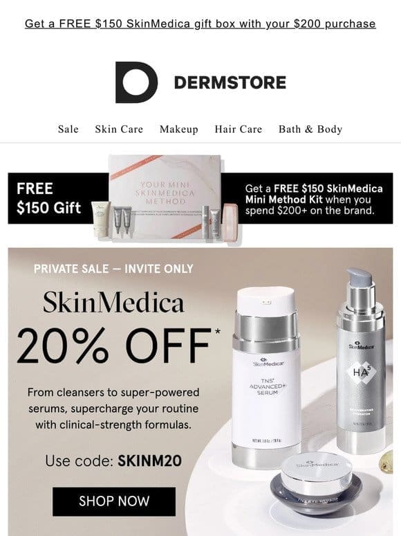 20% off SkinMedica to level up your 2024 routine