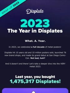 2023 Displate Wrap-up is here! ✨
