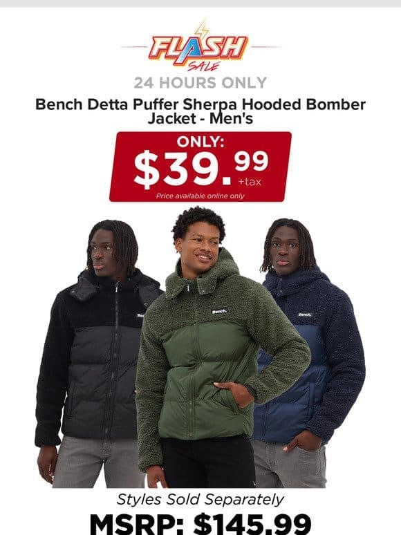 24 HOURS ONLY | BENCH HOODED JACKET | FLASH SALE