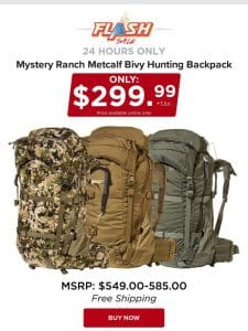 24 HOURS ONLY | MYSTERY RANCH HUNTING PACK | FLASH SALE