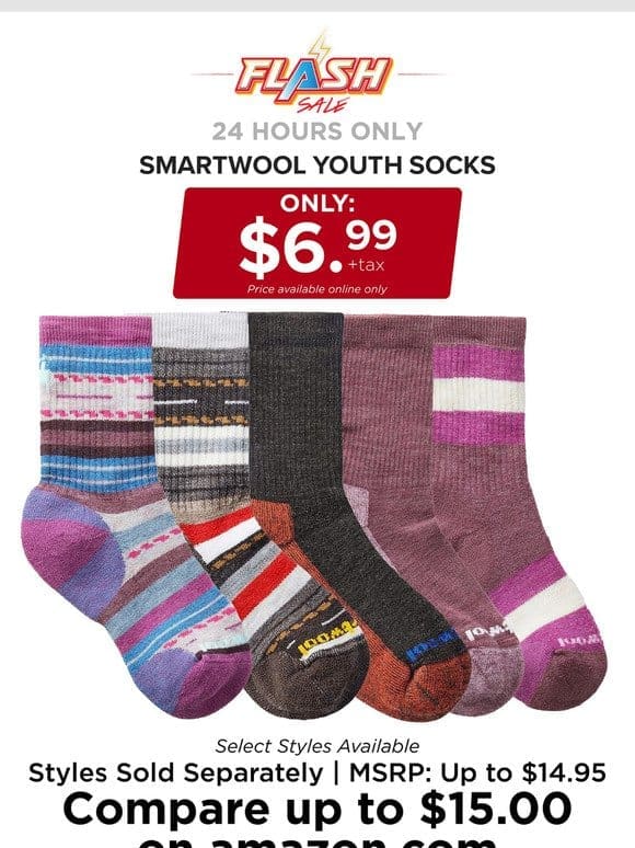 24 HOURS ONLY | SMARTWOOL SOCKS | FLASH SALE