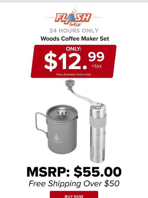 24 HOURS ONLY | WOODS COFFEE MAKER SET | FLASH SALE