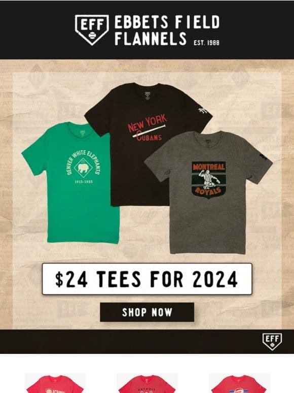 $24 Tees to Celebrate 2024