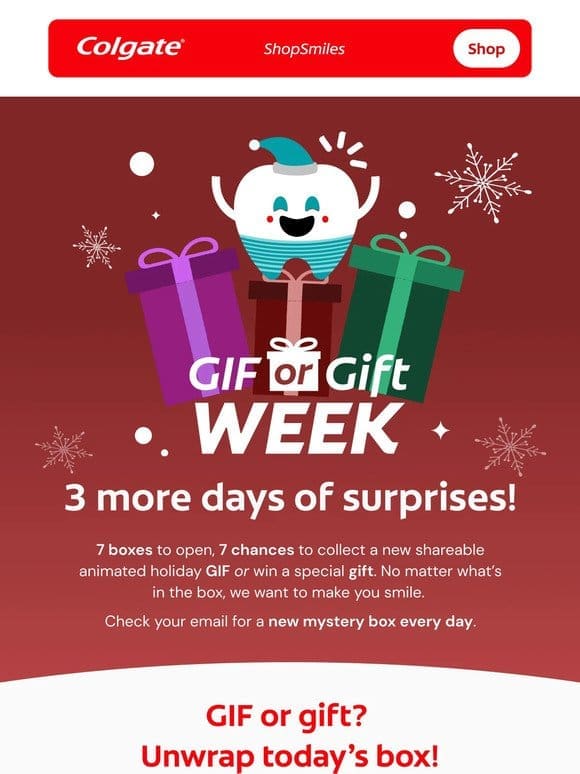 3 days of GIF(t)s left!