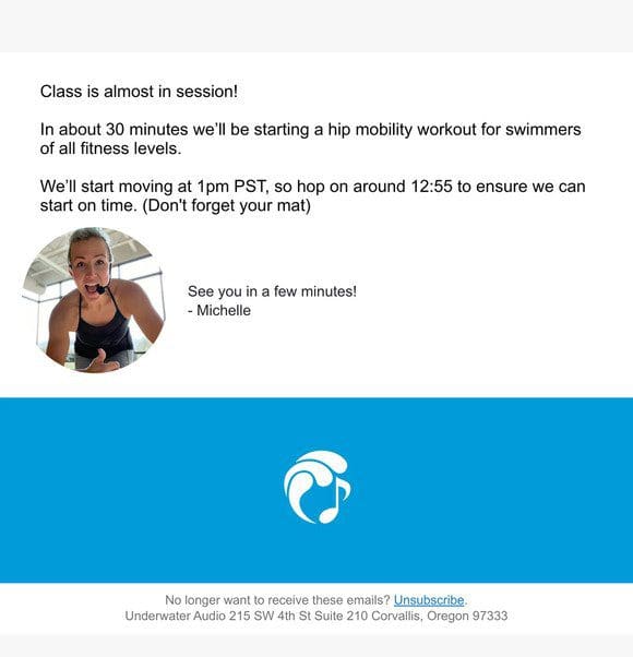 30 Minute Warning! (Fitness Class Week 4)