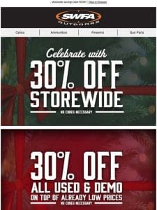 30% OFF EVERYTHING @ SWFA❗