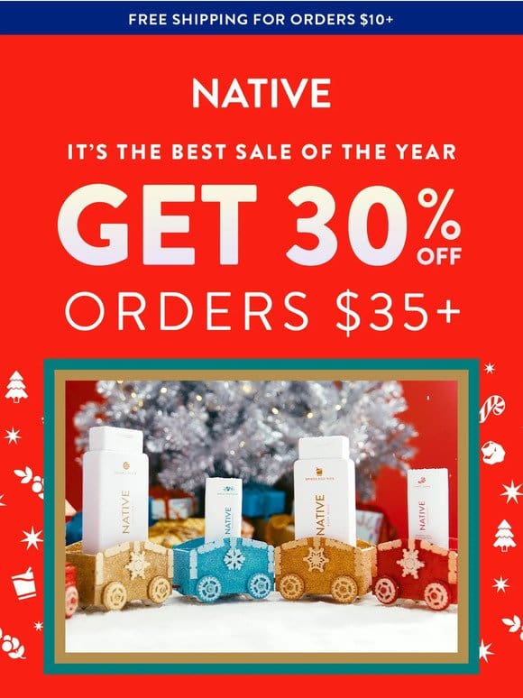 30% off? Looks like you made the nice list!