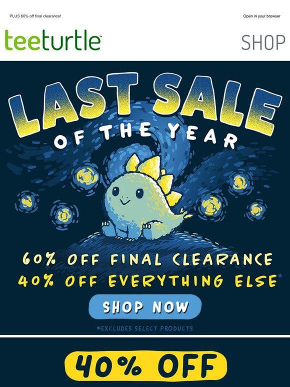 40% off everything!